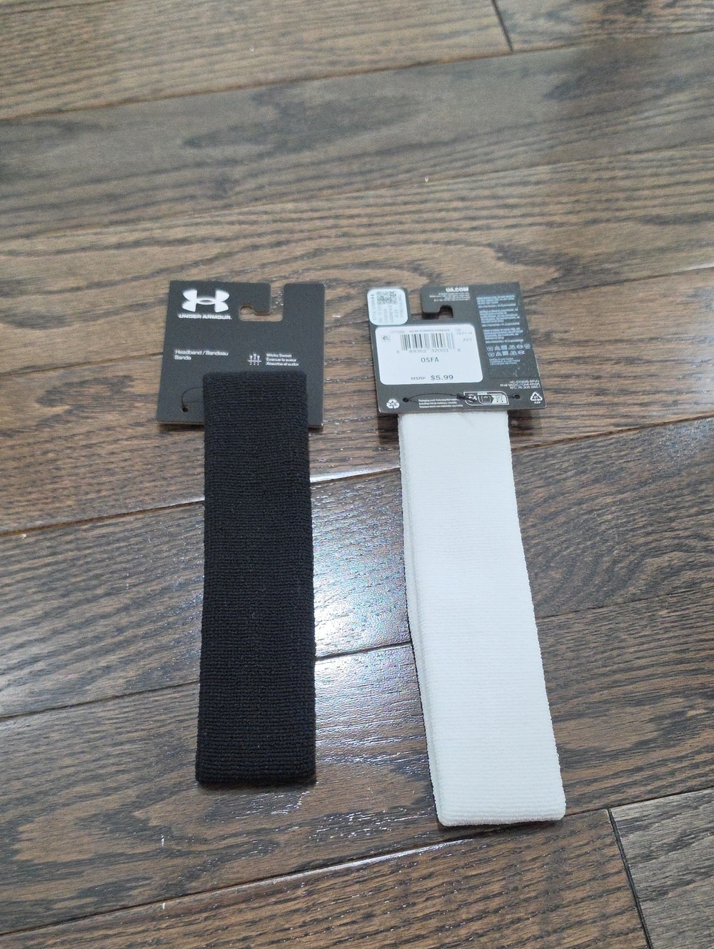 NWT Under Armour Headband Black & White Headbands - Picture 2 of 4